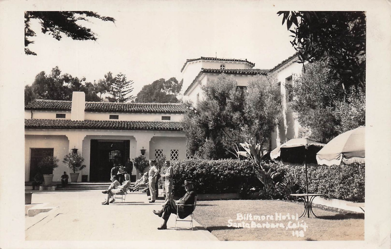 Santa Barbara CA California Biltmore Hotel RPPC Military officers Postcard 20A Santa Barbara CA California Biltmore Hotel RPPC Military officers Postcard 20A