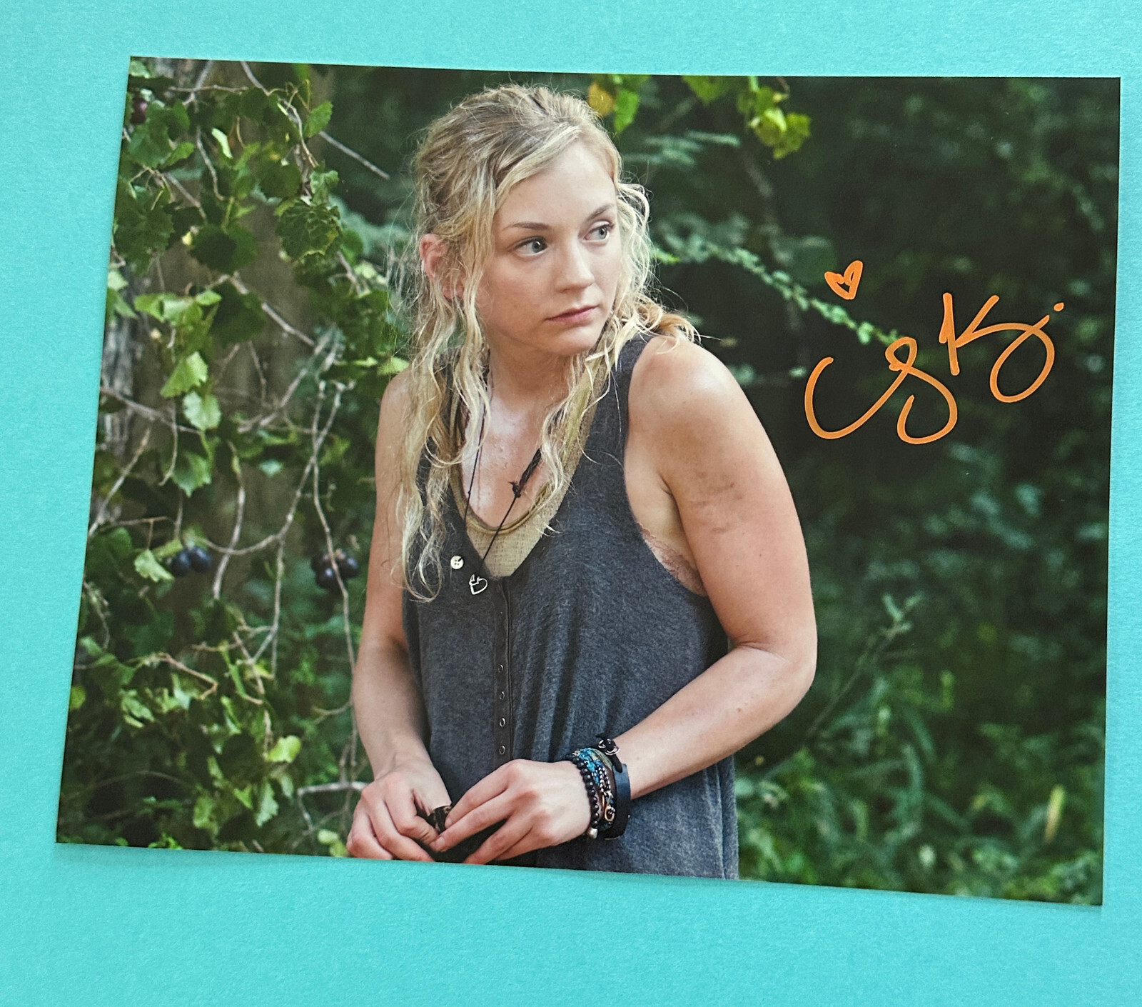 Emily Kinney-walking dead-signed, original autograph