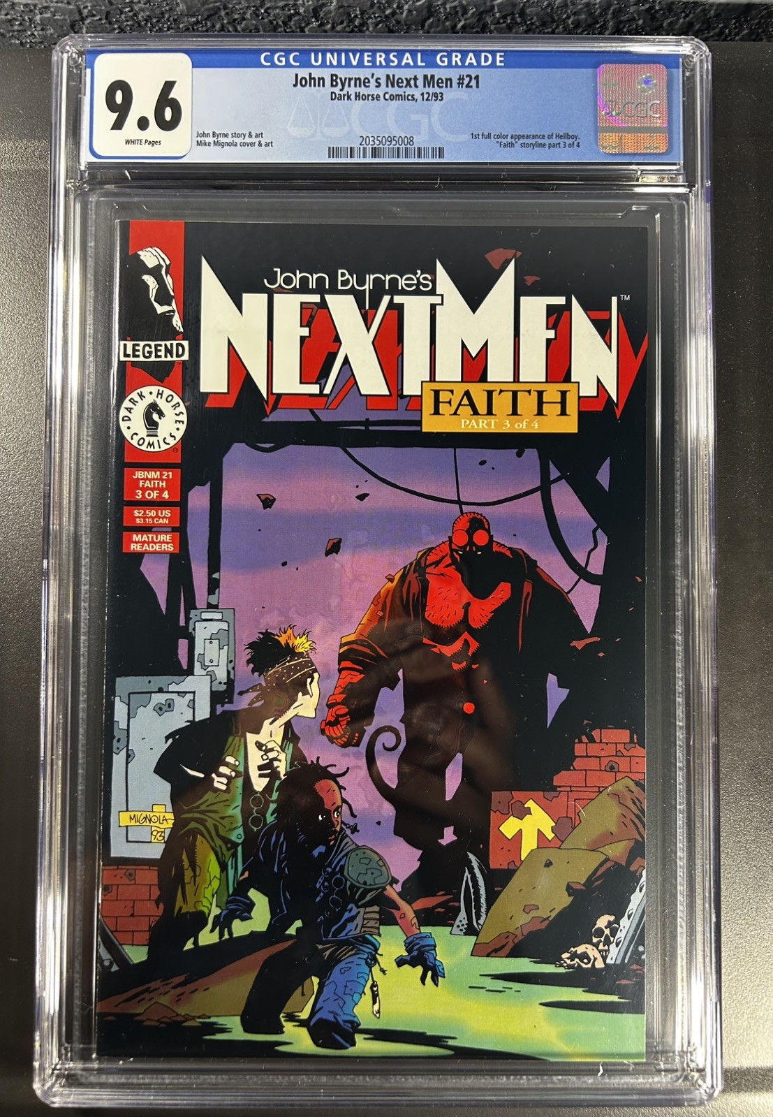 John Byrne's Next Men #21 CGC 9.6 1993 Dark Horse 1st Hellboy John Byrne's Next Men #21 CGC 9.6 1993 Dark Horse 1st Hellboy