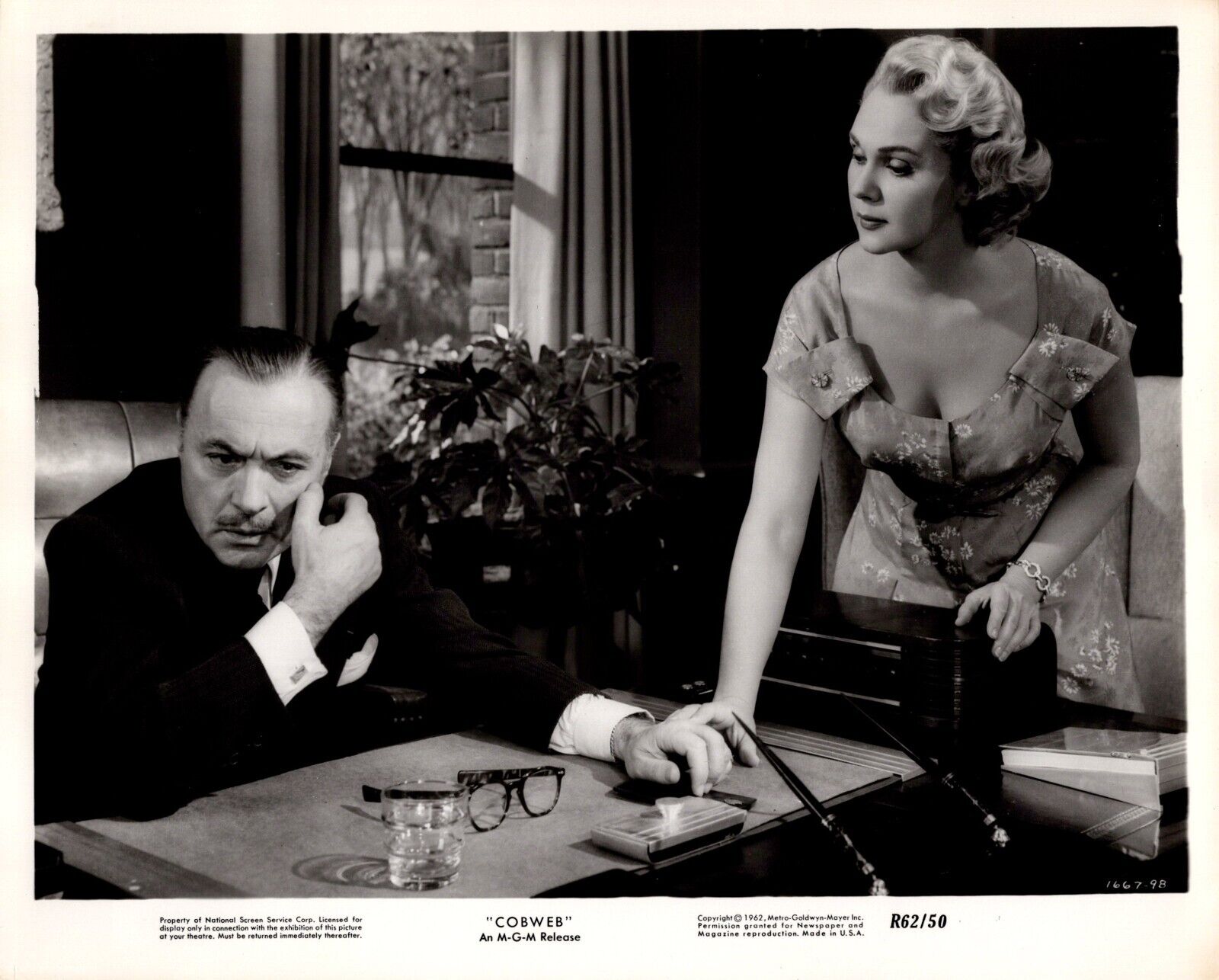 Charles Boyer + Adele Jergens The Cobweb (1955) 🎬⭐ Original Photo K 470