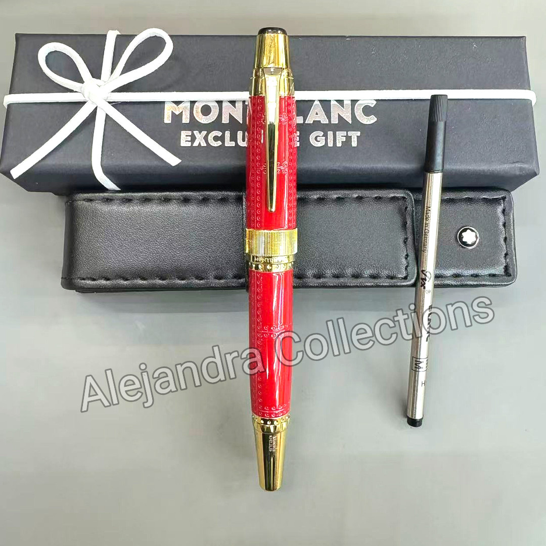 MONTBLANC Writers Edition Antoine de Saint-Exupery Red/Gold Rollerball Pen MONTBLANC Writers Edition Antoine de Saint-Exupery Red/Gold Rollerball Pen