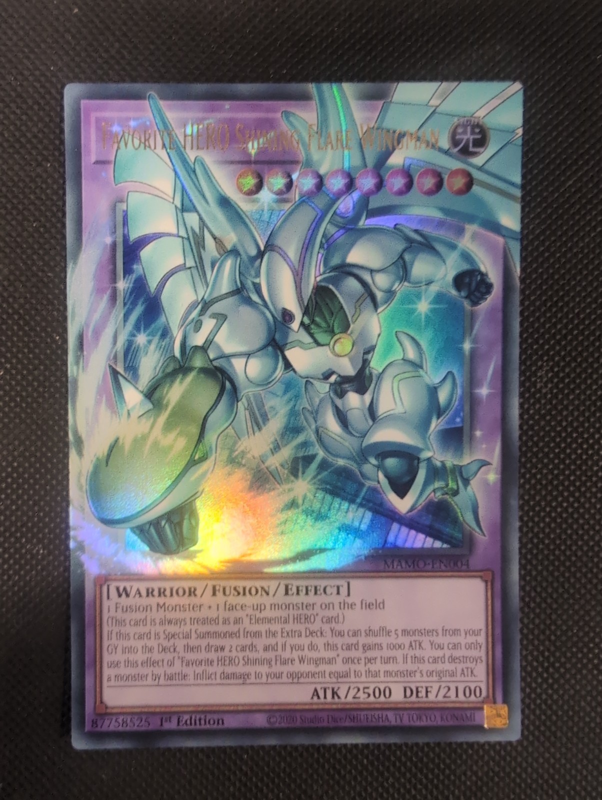MAMO-EN004 "Favorite HERO Shining Flare Wingman" Overframe Ultra Rare MAMO-EN004 "Favorite HERO Shining Flare Wingman" Overframe Ultra Rare