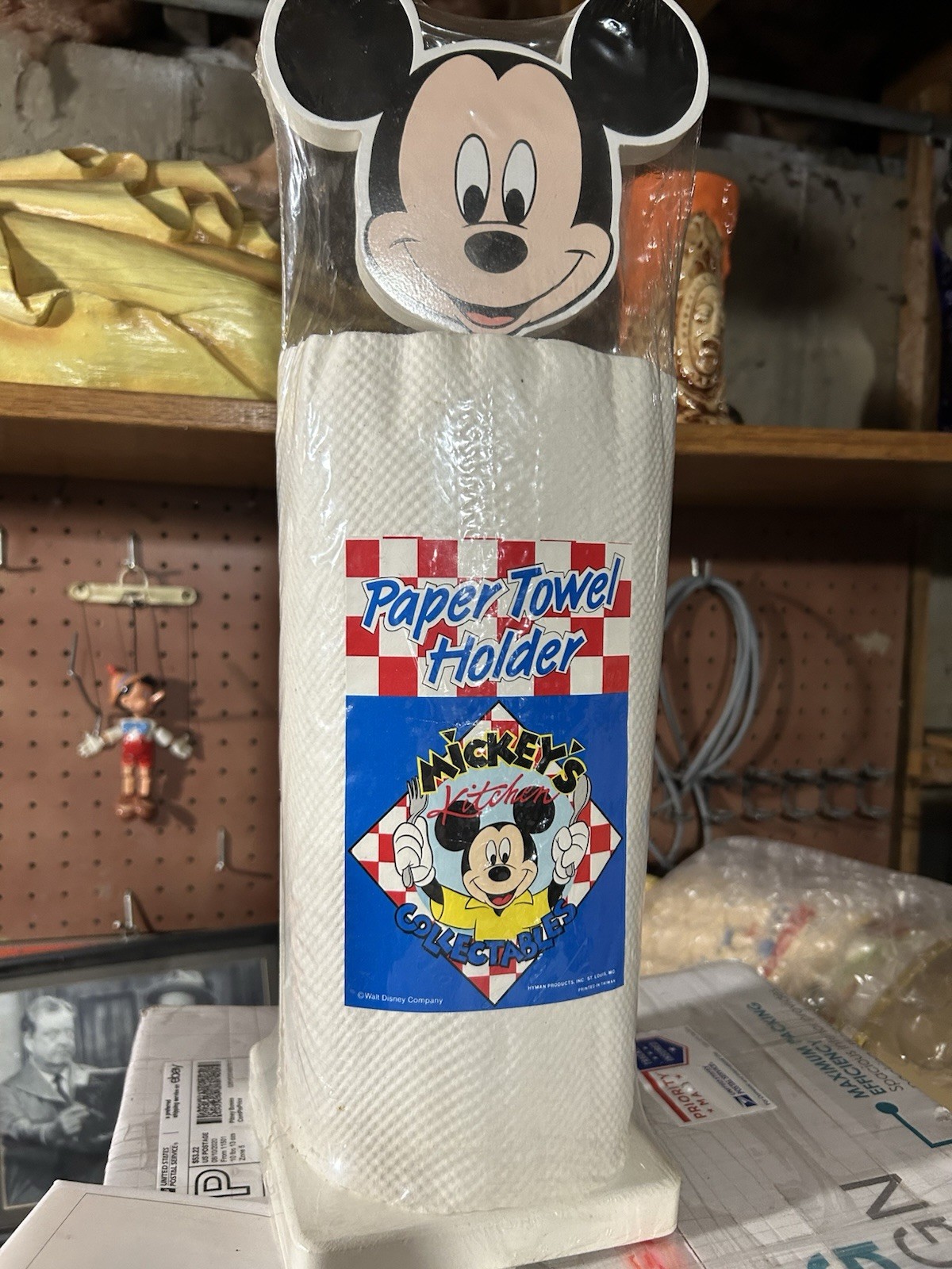 1987 Walt Disney Company Mickey Mouse Paper towel Holder Mickey's Kitchen NEW