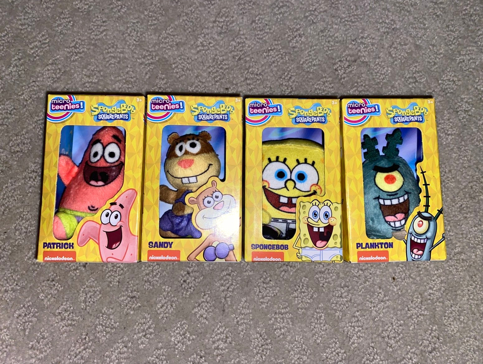 Micro Teenies Nickelodeon SpongeBob,  Patrick, Sandy, Plankton