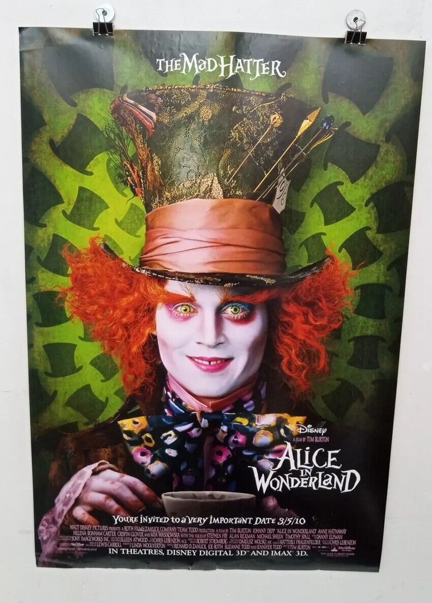 Alice in Wonderland Movie Poster 27 x 40\