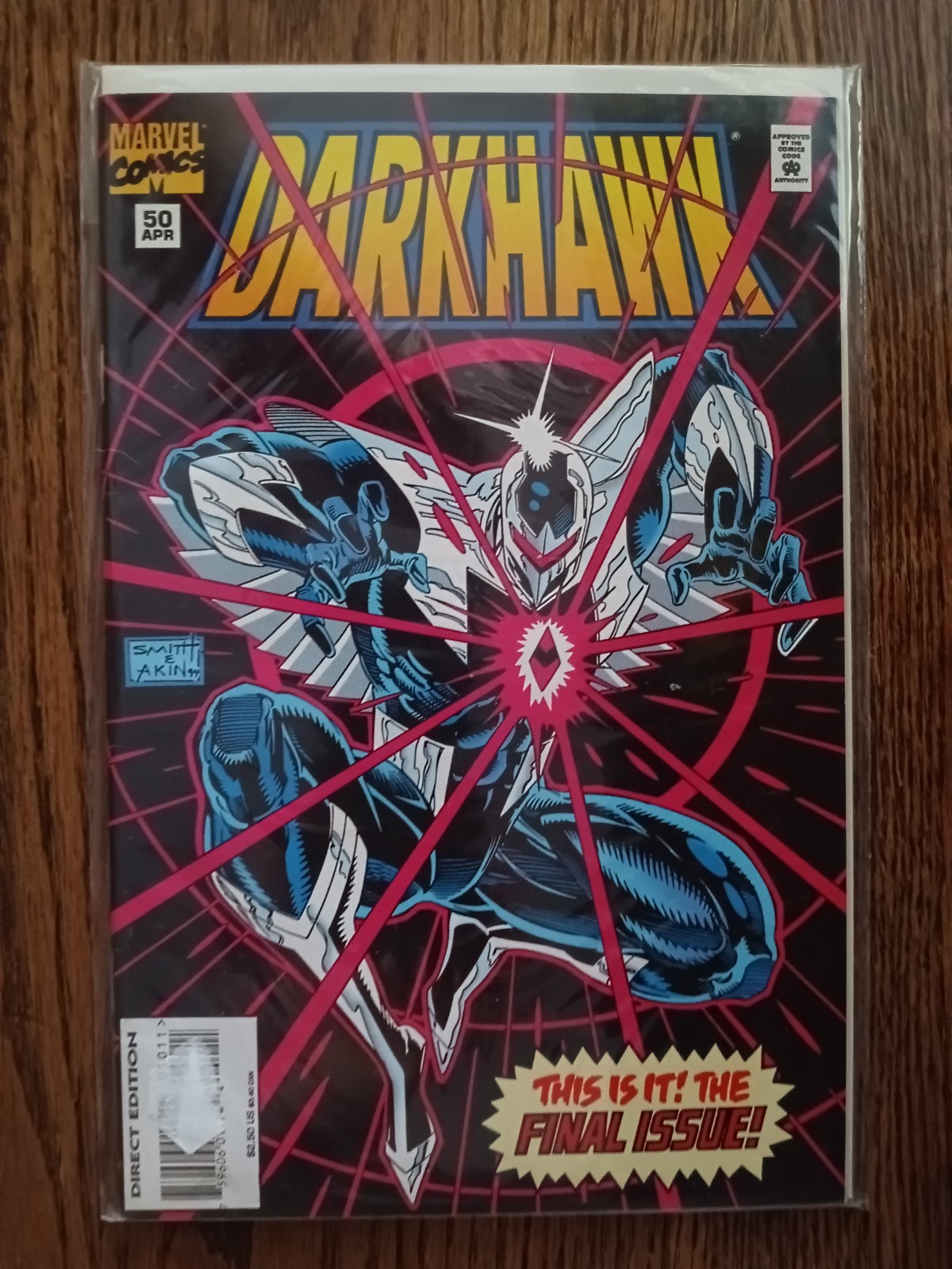 "DarkHawk" Final Issue#50.KEY 1995 MARVELcomics Direct Edition. MINT CONDITION "DarkHawk" Final Issue#50.KEY 1995 MARVELcomics Direct Edition. MINT CONDITION