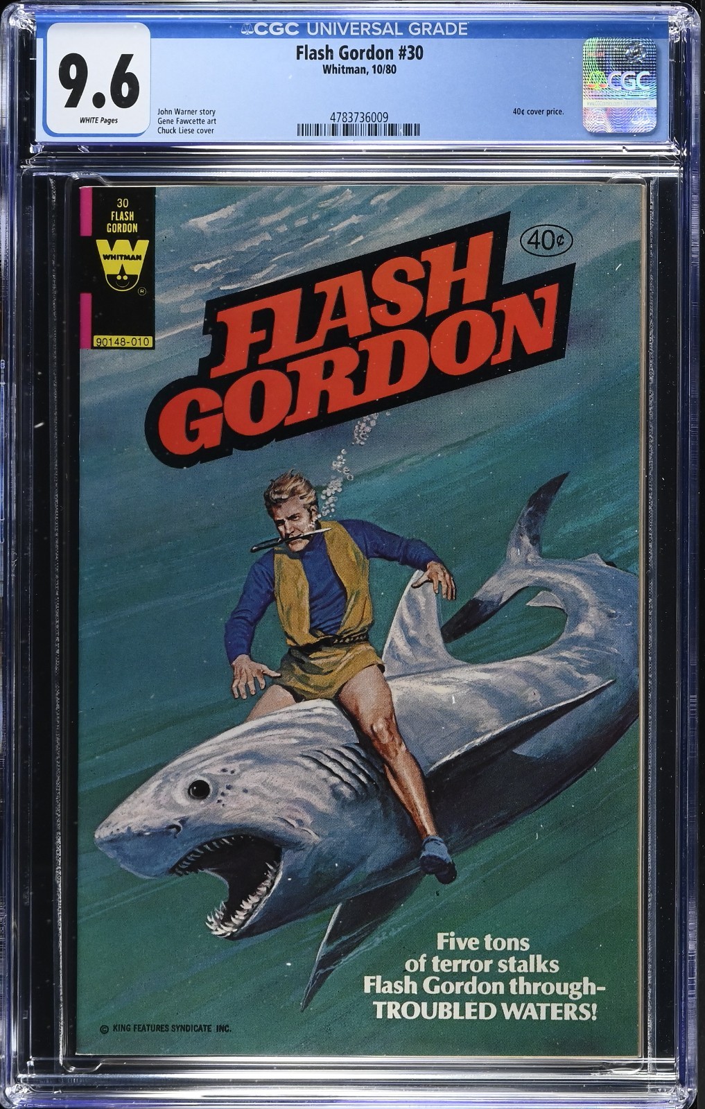 FLASH GORDON 30 CGC 9.6 40 CENT & 30 CGC 9.4 50 CENT WP V1 WHITMAN 1980-81 SHARK FLASH GORDON 30 CGC 9.6 40 CENT & 30 CGC 9.4 50 CENT WP V1 WHITMAN 1980-81 SHARK