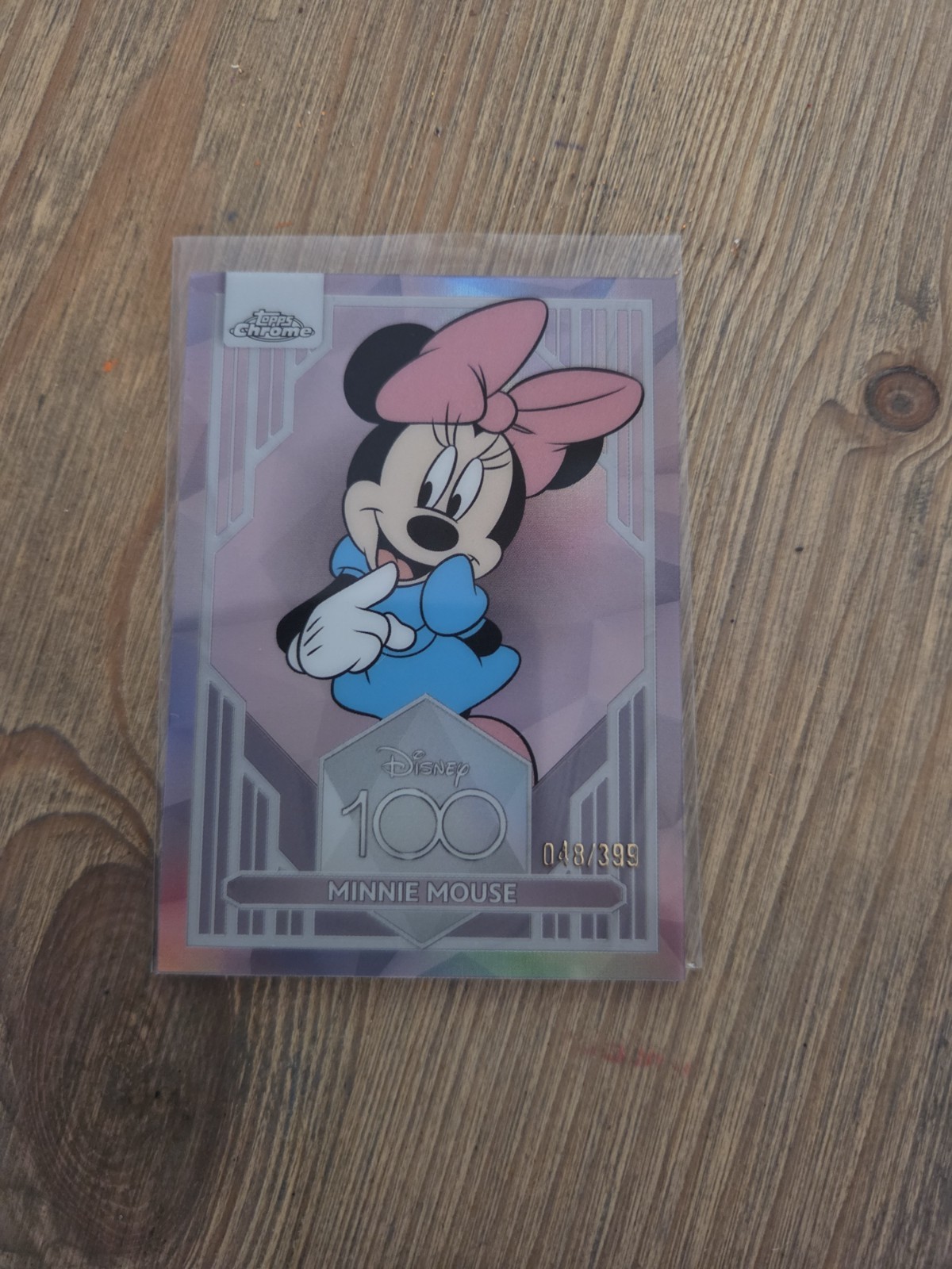 2023 Topps Chrome Disney 100 Minnie Mouse Pink Refractor /399 #23 Color Match 2023 Topps Chrome Disney 100 Minnie Mouse Pink Refractor /399 #23 Color Match