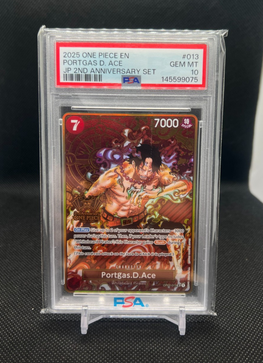 2025 One Piece EN OP02-013 SR 2nd Anniversary Set Portgas D. Ace PSA 10 2025 One Piece EN OP02-013 SR 2nd Anniversary Set Portgas D. Ace PSA 10