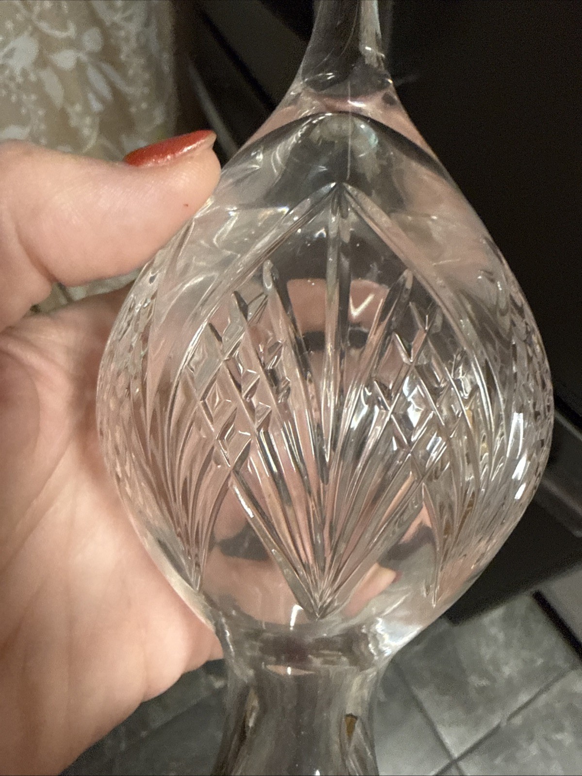 Vintage 1991 Lenox ABBY Crystal Tree Topper Hand-Blown Lead Glass