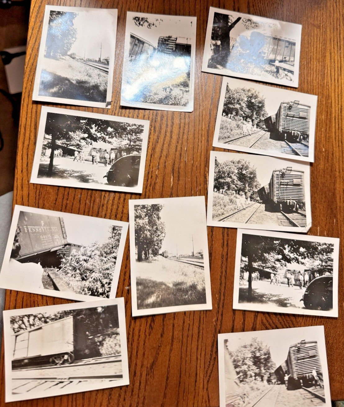 1948 Wellsville Ohio Pennsylvania Railroad Train Wreck 11 Original Photos 613s