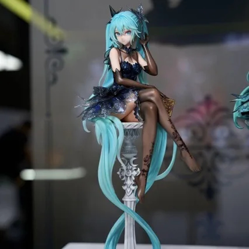 Hatsune Miku Figure Black Dress Edition Miku Figures Cute Girl Action Figurine Hatsune Miku Figure Black Dress Edition Miku Figures Cute Girl Action Figurine