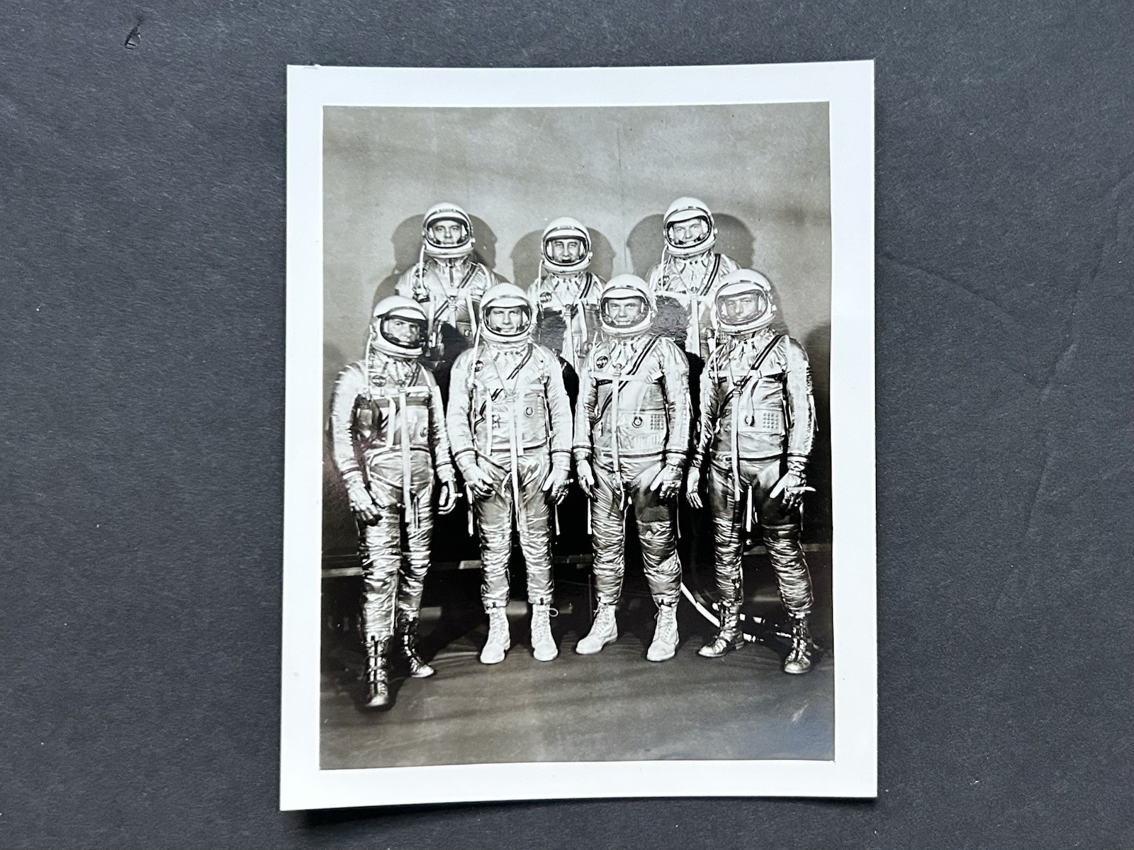 1961-1962 NASA Project Mercury 7 Astronauts in Spacesuits 4 x 5 Publicity Photo 1961-1962 NASA Project Mercury 7 Astronauts in Spacesuits 4 x 5 Publicity Photo