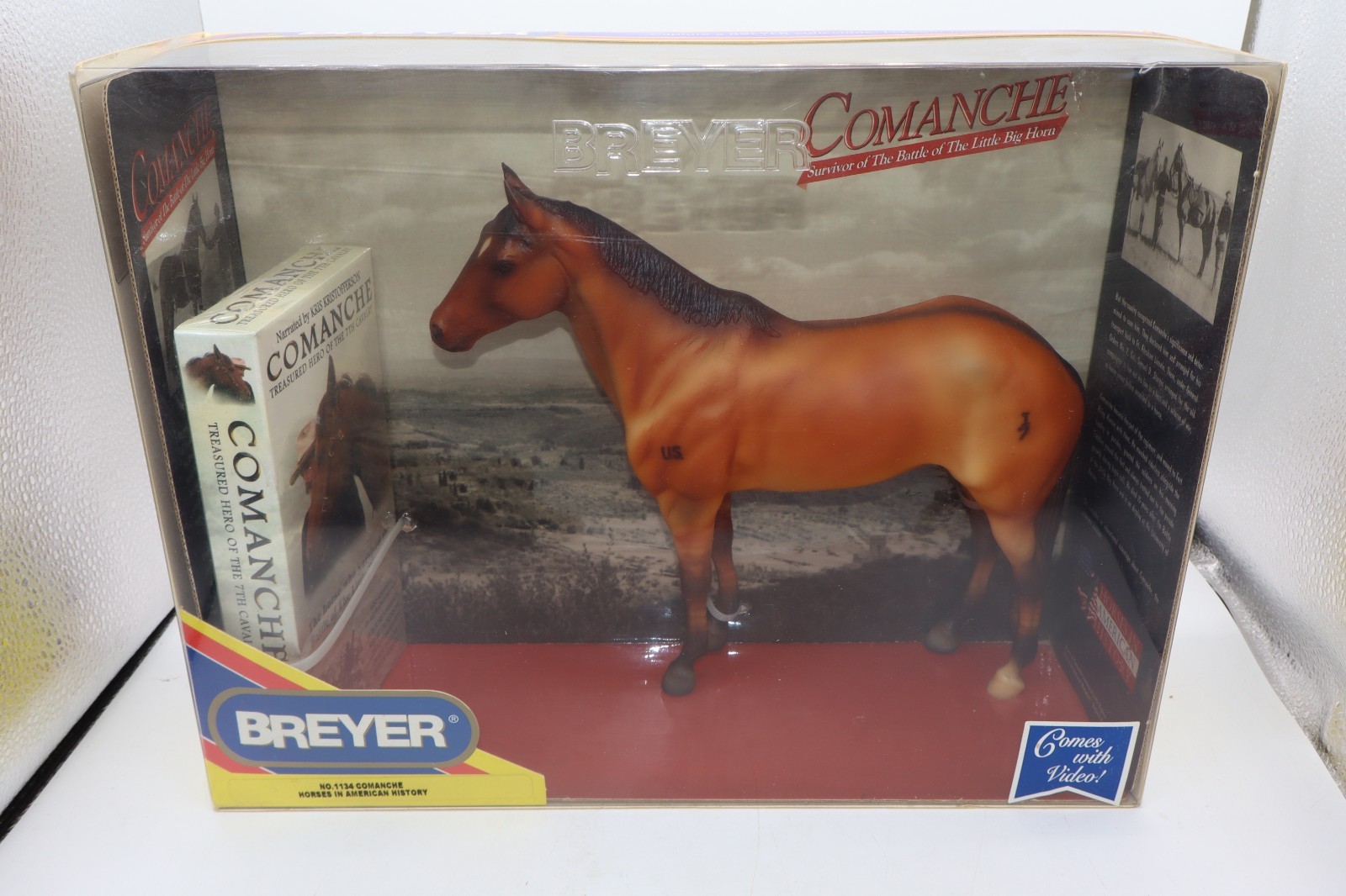 Vintage Breyer Horse NO. 1134 "Comanche" New in Box (with VHS Tape) Vintage Breyer Horse NO. 1134 "Comanche" New in Box (with VHS Tape)