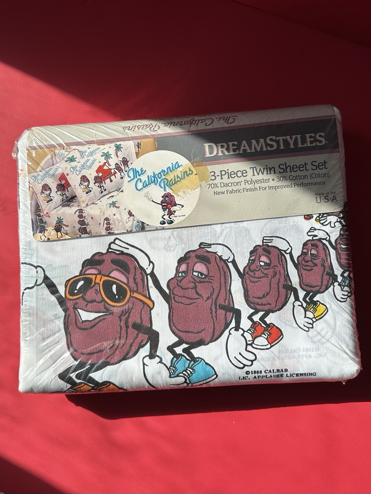 Vtg 1988 California Raisins Twin Sheets New In Packaging Vtg 1988 California Raisins Twin Sheets New In Packaging