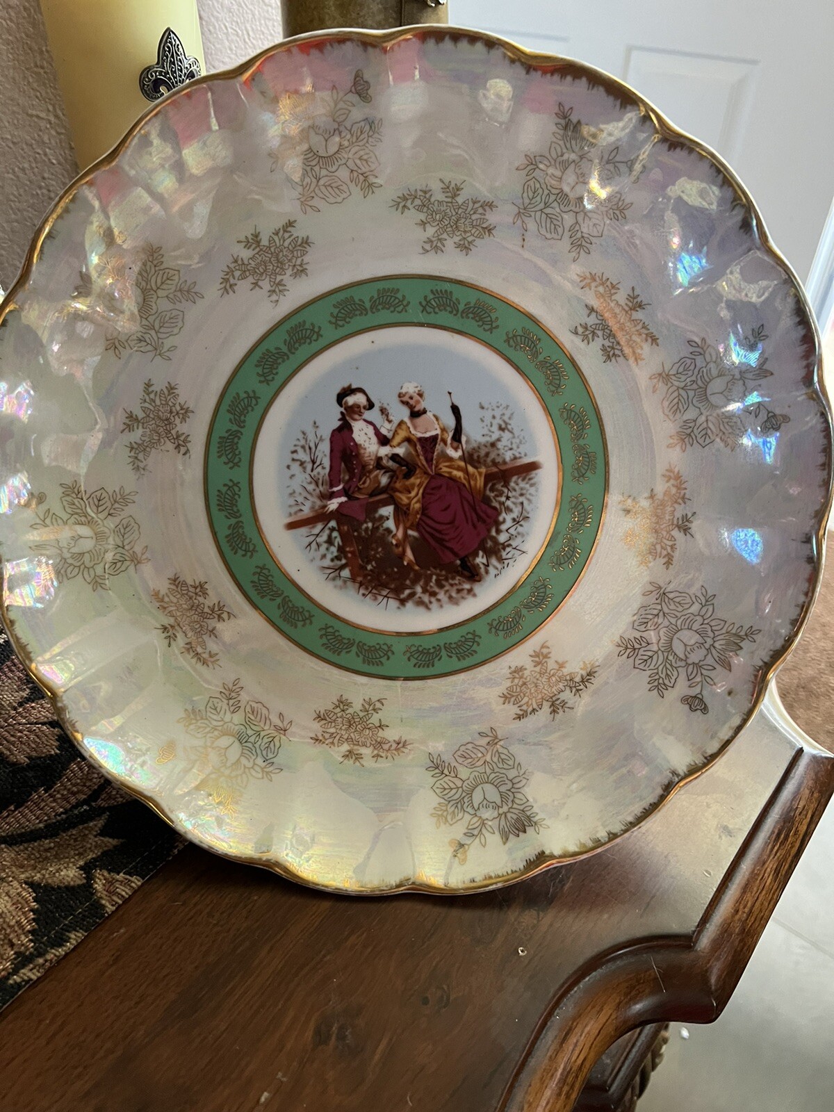 Stunning Antique 18th C. Sevres LouisXV Footed Porcelain Ground CakePlate Stunning Antique 18th C. Sevres LouisXV Footed Porcelain Ground CakePlate