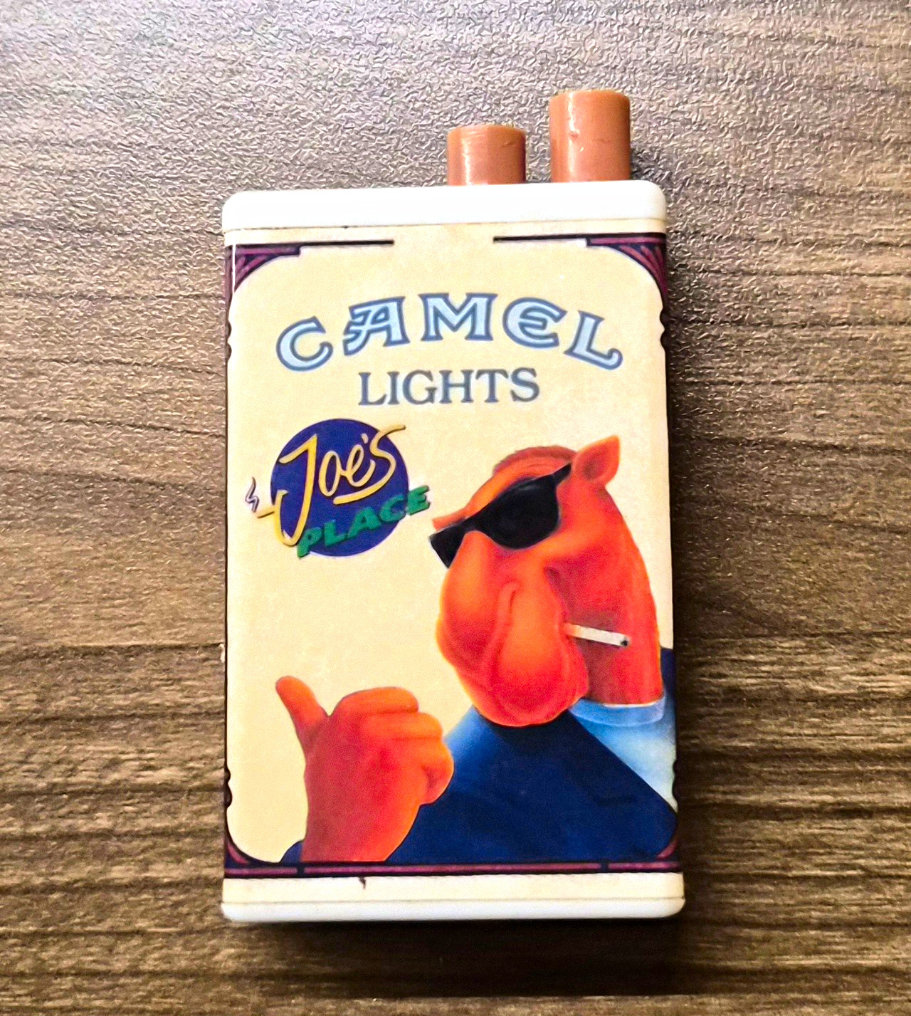 Camel Oil Match Lighter Camel Lights "Joe's Place" Vintage Novelty