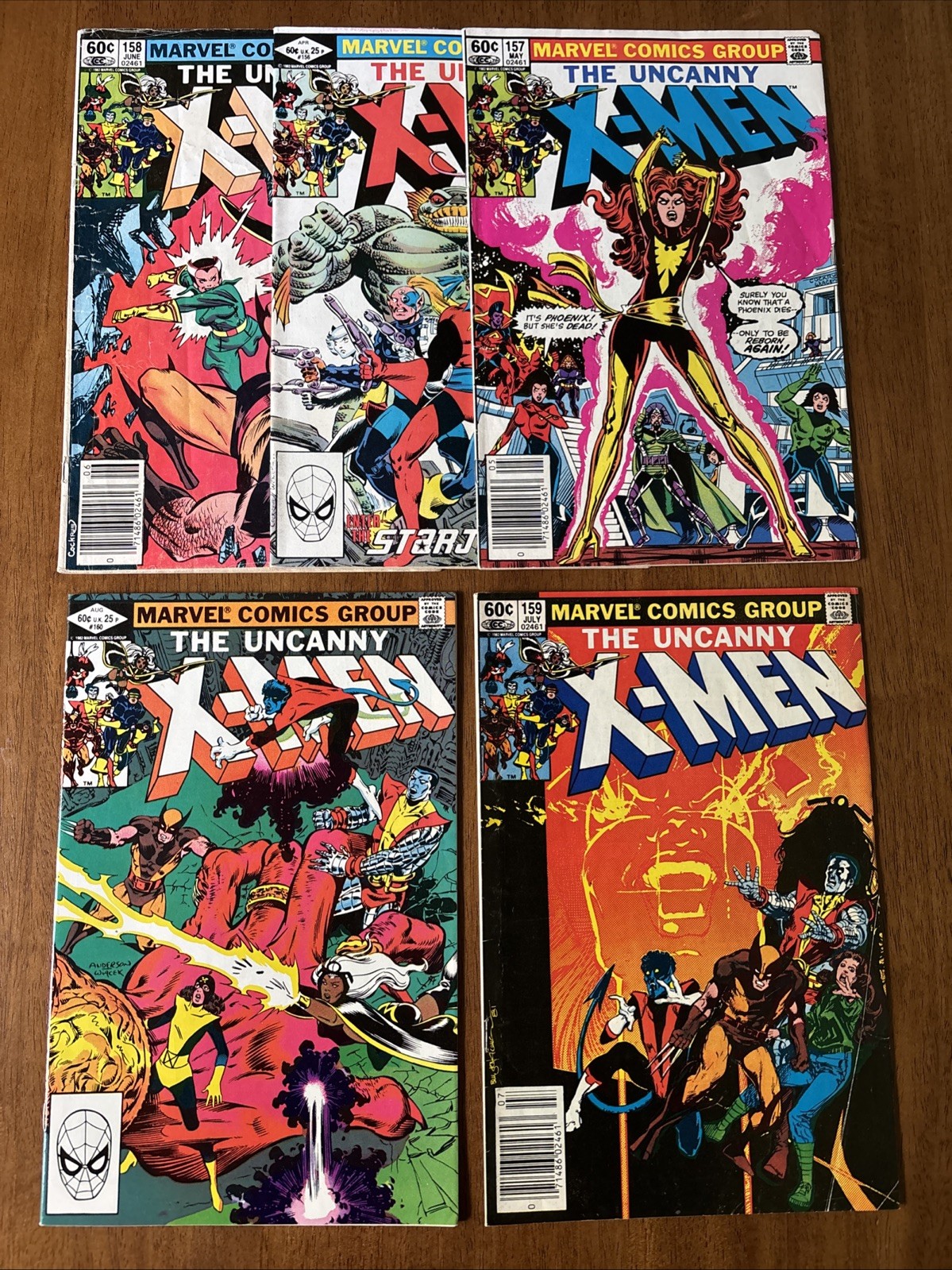 Uncanny X-Men #156 157 158 159 160 Marvel Comics 5 Issue Lot Run Set Uncanny X-Men #156 157 158 159 160 Marvel Comics 5 Issue Lot Run Set