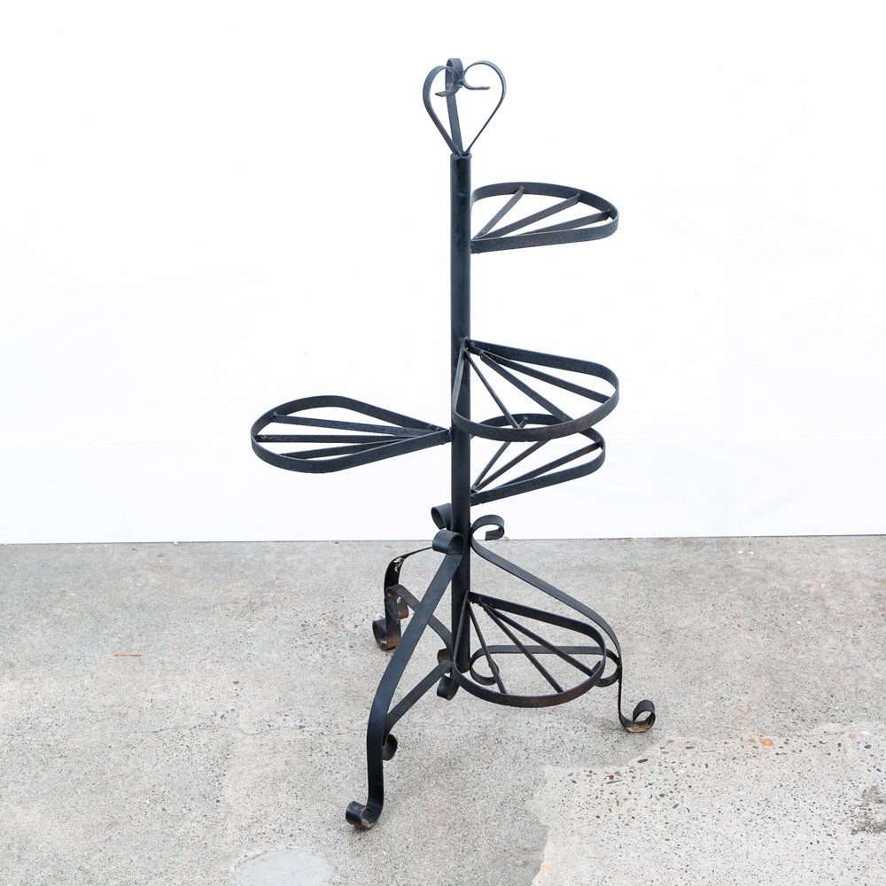 Mid Century Modern Plant Stand Garden Metal Wrought Iron Vintage Outdoor Indoor Mid Century Modern Plant Stand Garden Metal Wrought Iron Vintage Outdoor Indoor
