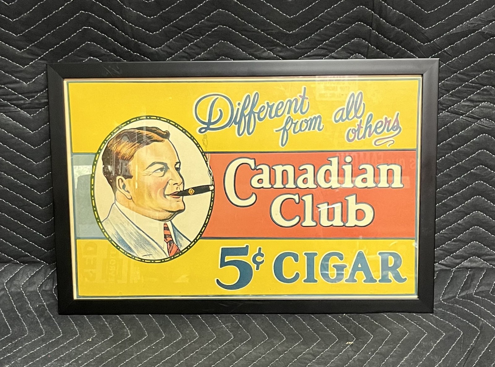 Vintage Canadian Club 5 Cent Cigar Framed Advertisment Sign (15 x 21.5) Vintage Canadian Club 5 Cent Cigar Framed Advertisment Sign (15 x 21.5)
