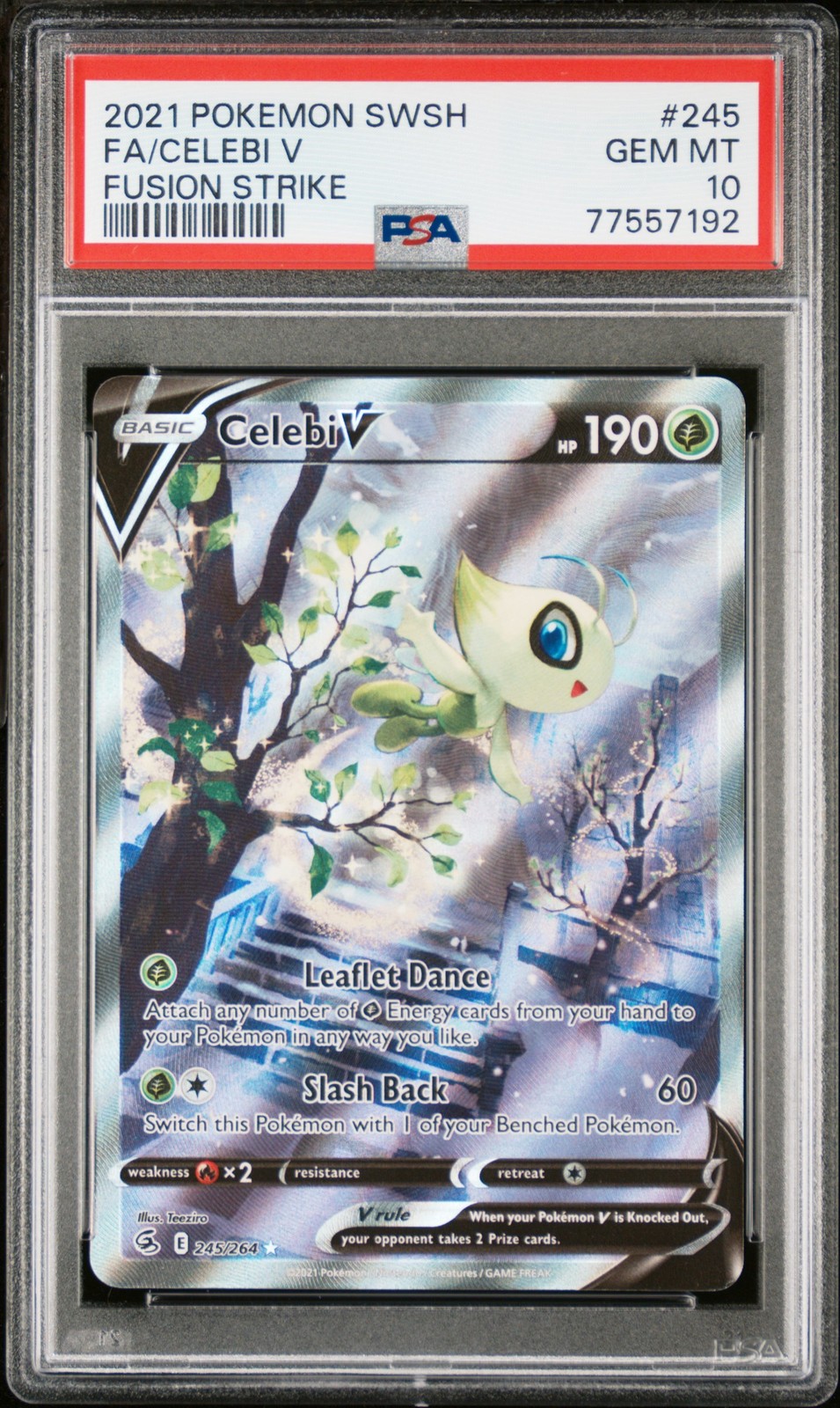 PSA 10 Celebi V 245/264 Fusion Strike Pokemon PSA 10 Celebi V 245/264 Fusion Strike Pokemon