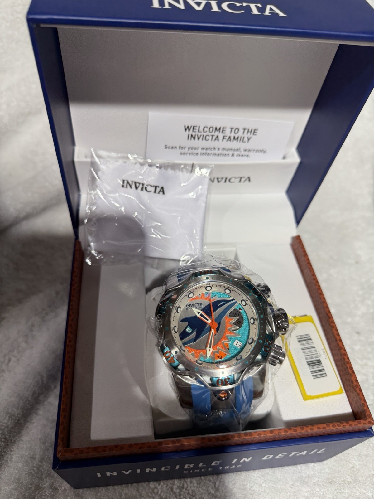 Invicta Miami Dolphins NFL 52mm Venom Swiss Quartz Chrono Watch New 33058 Invicta Miami Dolphins NFL 52mm Venom Swiss Quartz Chrono Watch New 33058