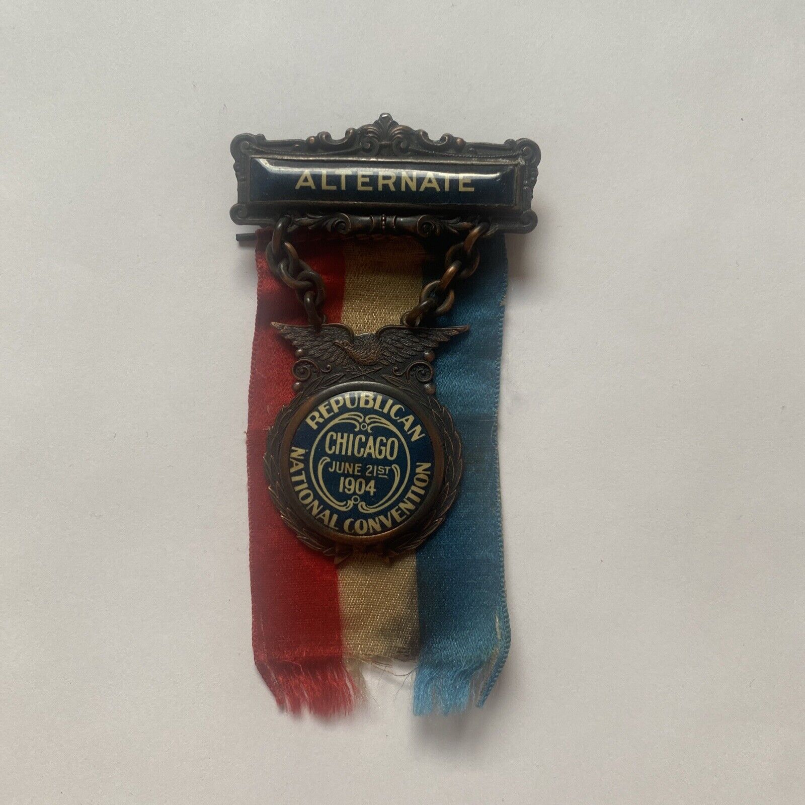 1904 Republican National Convention Theodore Roosevelt Alternate Delegate Badge