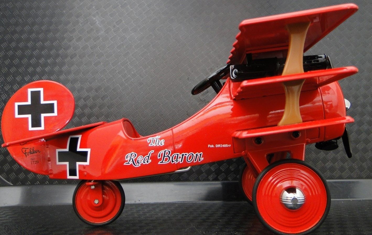 Vintage Mid-Century Modernism Red Barron Pre WW2 Plane Antique Metal Airplane Vintage Mid-Century Modernism Red Barron Pre WW2 Plane Antique Metal Airplane