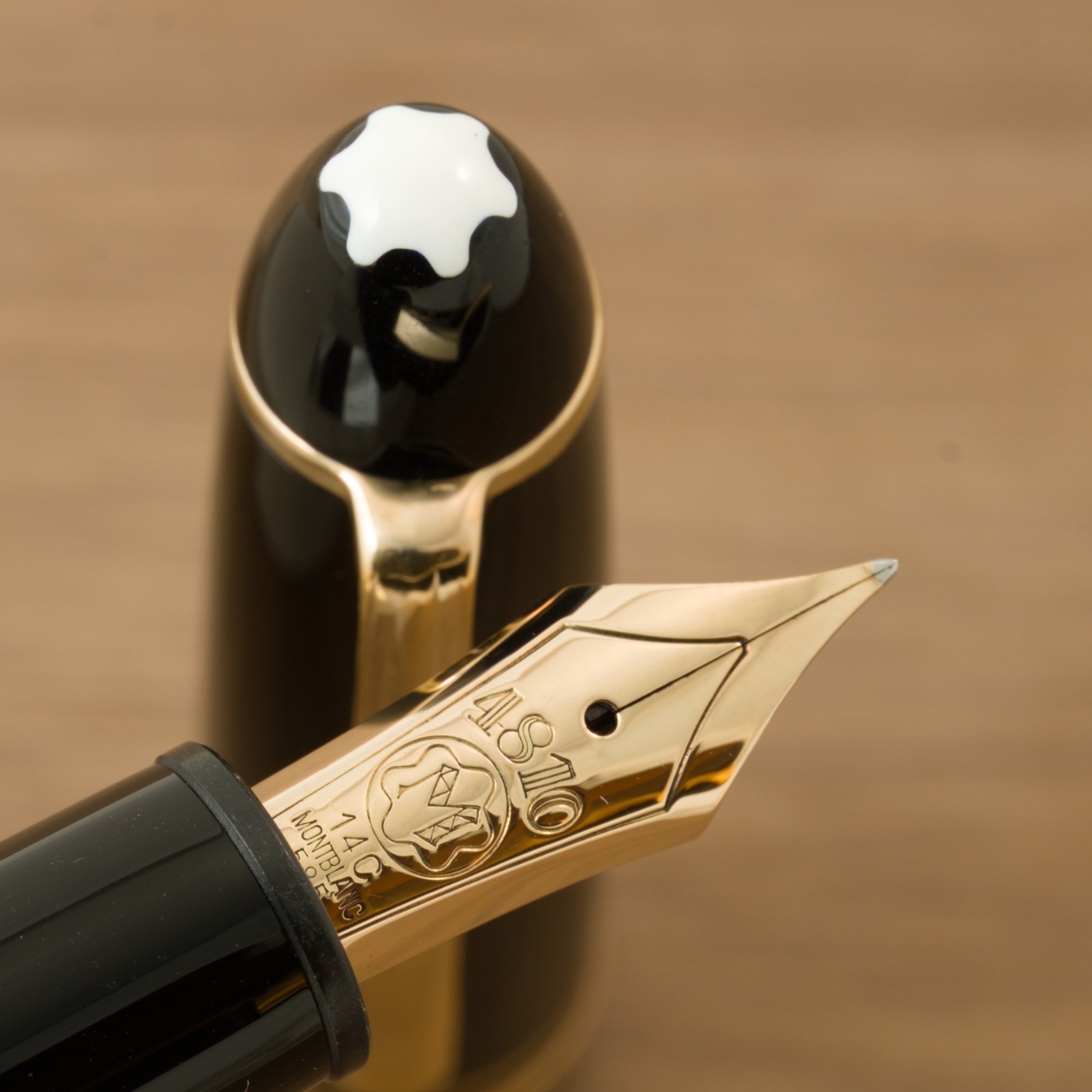 Authentic Vintage 1980s Montblanc 146 14C Nagahara Kodachi NM Nib Ebonite Feed Authentic Vintage 1980s Montblanc 146 14C Nagahara Kodachi NM Nib Ebonite Feed