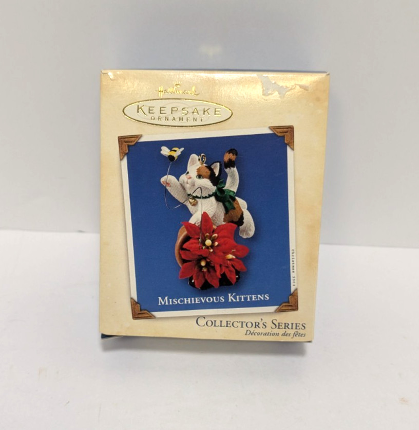Vintage Hallmark Christmas Keepsake Ornament 2002 Mischevious Kitty Hangable IOB Vintage Hallmark Christmas Keepsake Ornament 2002 Mischevious Kitty Hangable IOB