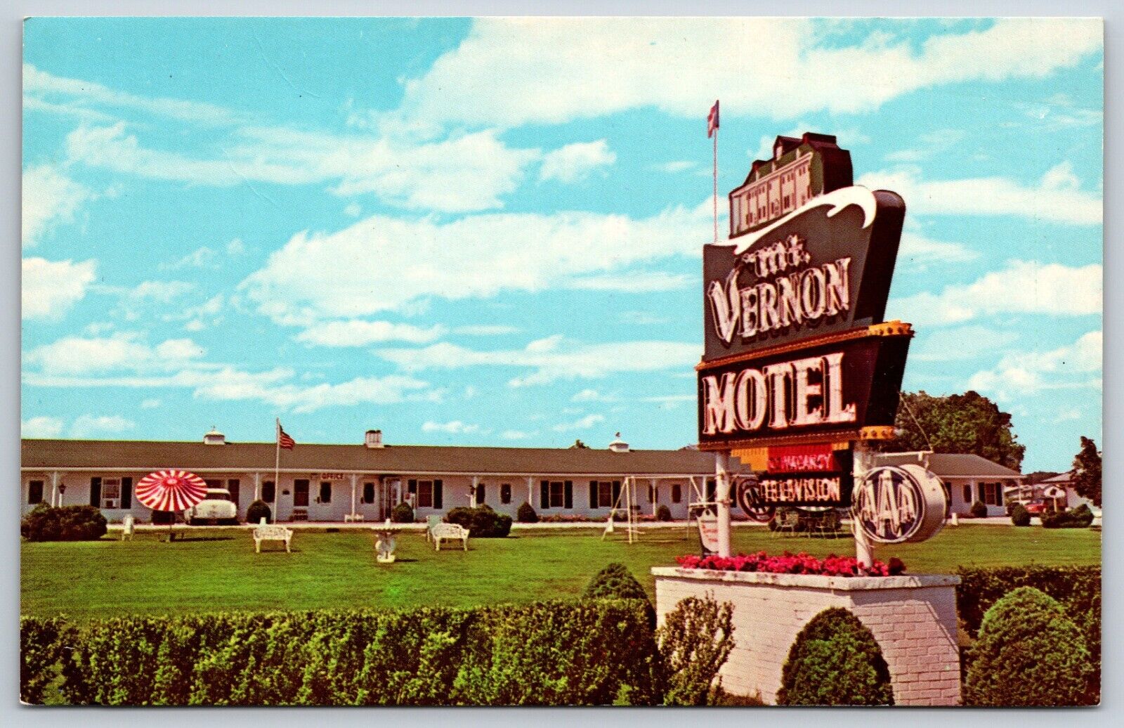 Postcard Mt. Vernon Motel, AAA-Approved, Mt. Vernon Iowa Unposted