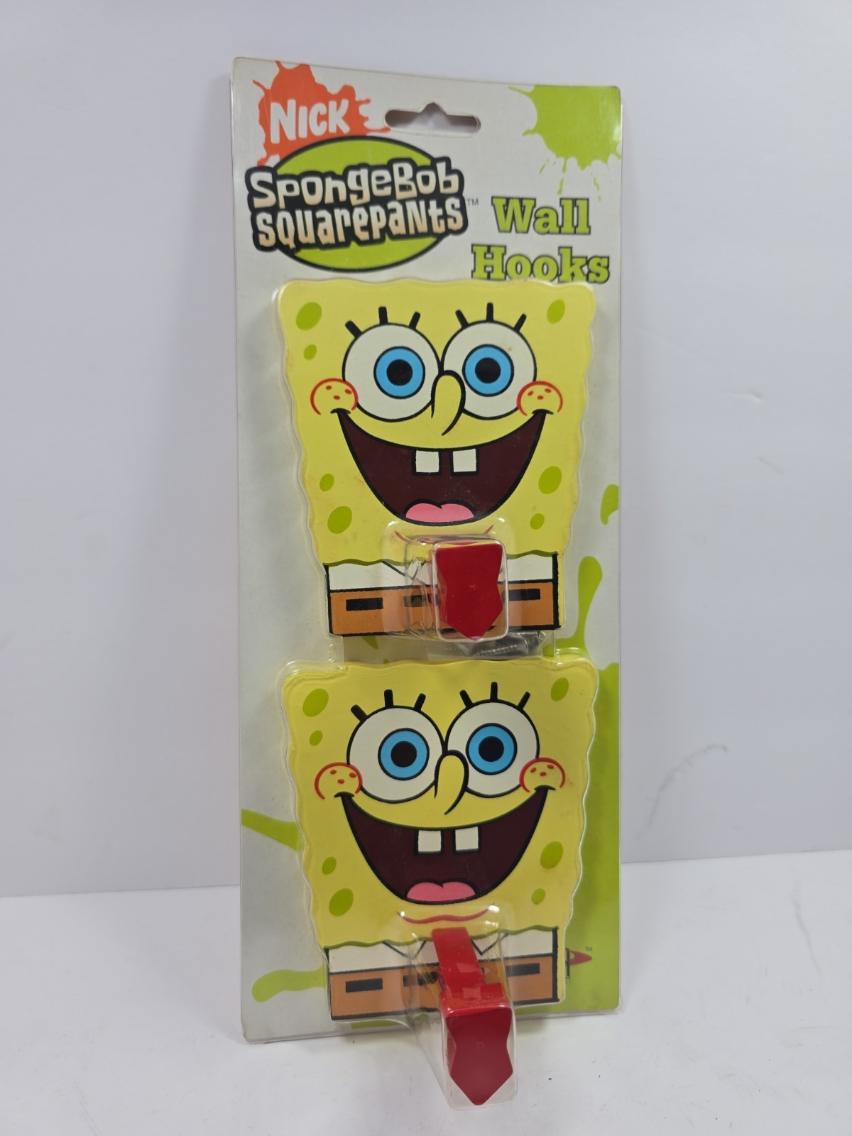 SpongeBob SquarePants 2004 Wall Hanging Hooks Rare Sealed Nickelodeon Mount