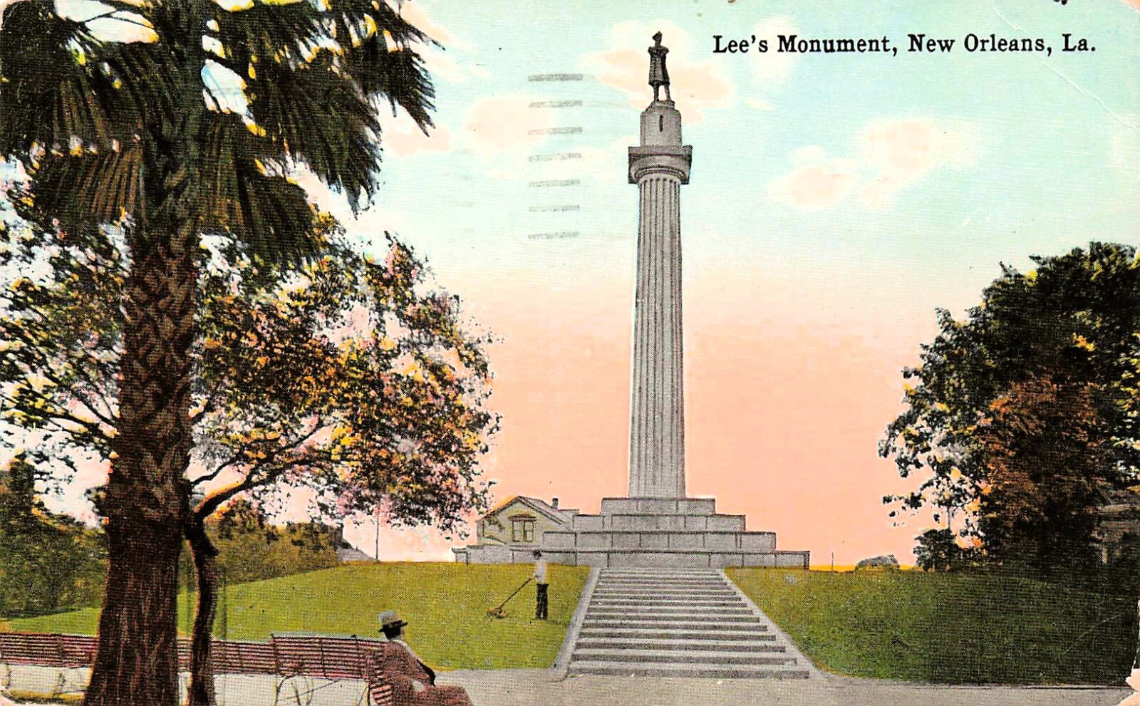 New Orleans LA Louisiana Civil War Robert Lee Monument Statue Vtg Postcard F51 New Orleans LA Louisiana Civil War Robert Lee Monument Statue Vtg Postcard F51