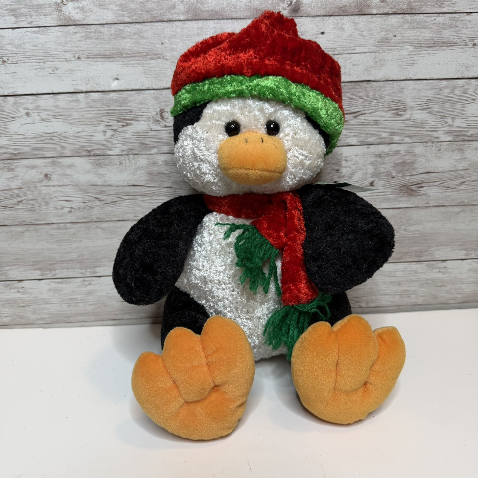 ADORABLE PENGUIN Christmas Holiday Plush Penguin w/Hat & Scarf Christmas 12” ADORABLE PENGUIN Christmas Holiday Plush Penguin w/Hat & Scarf Christmas 12”