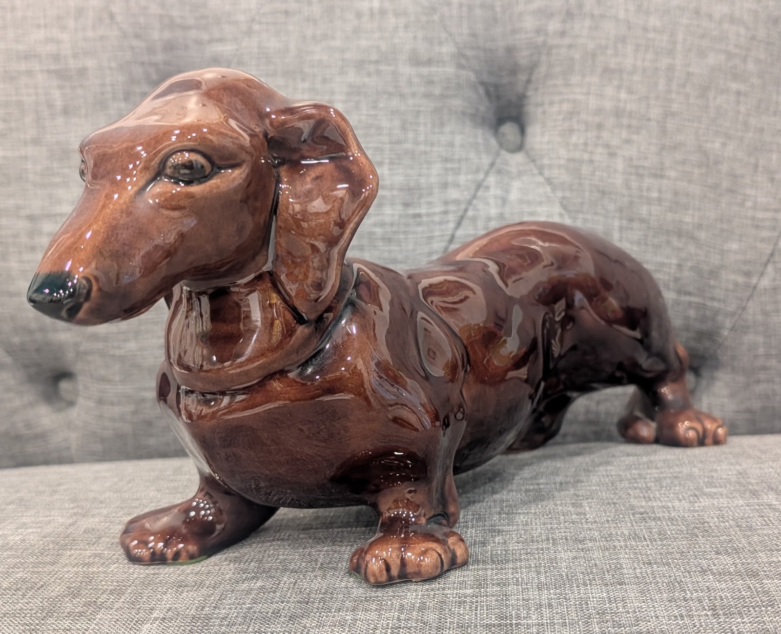 Vintage DACHSUND English Porcelain Dog Figurine 14" Long Vintage DACHSUND English Porcelain Dog Figurine 14" Long