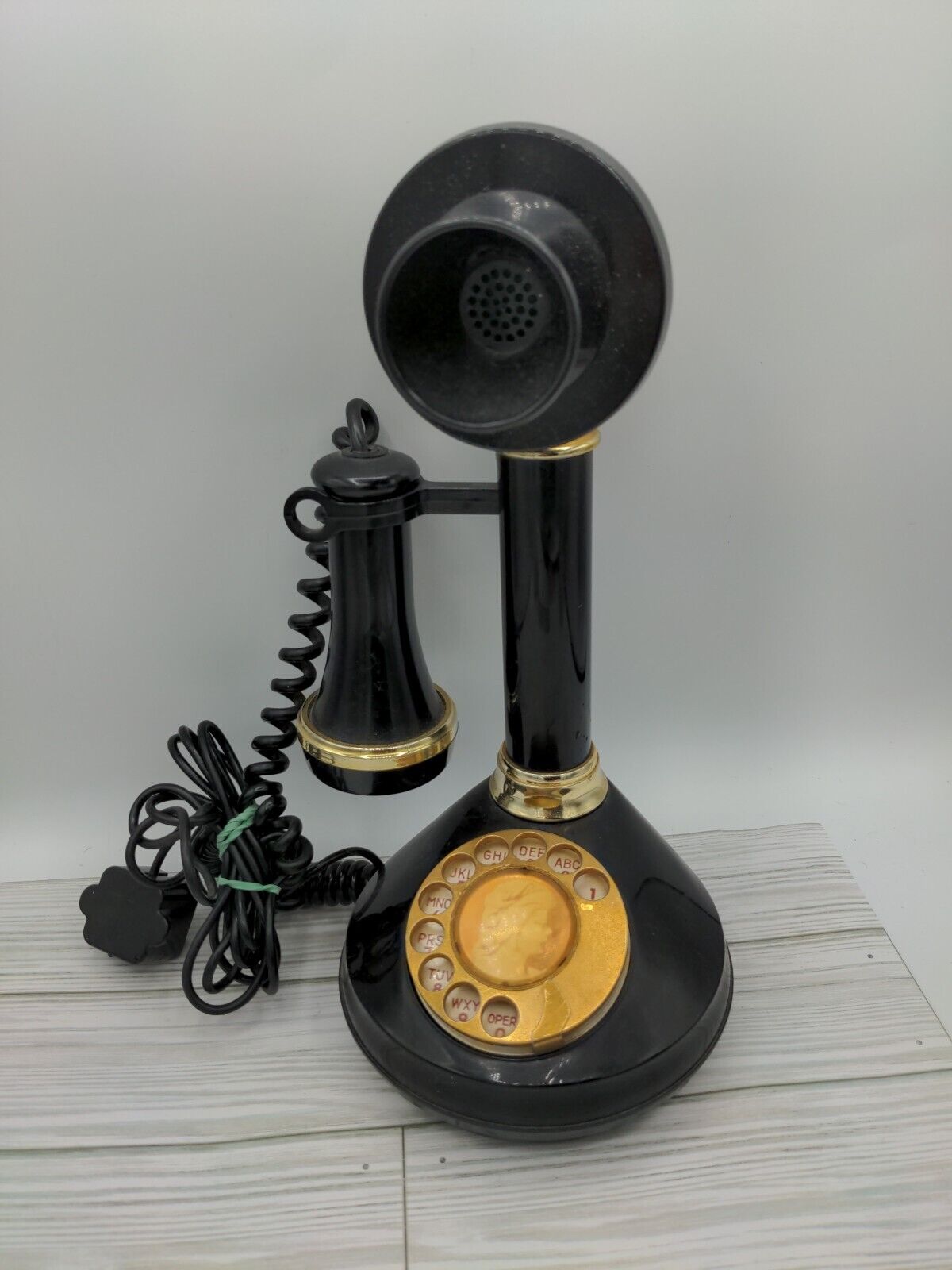 Vintage 1973 Made In Italy Candlestick Rotary Phone