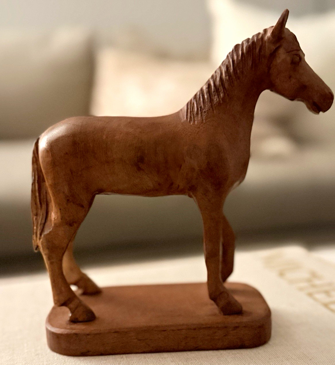 Vintage Hand-Carved Wooden Horse Vintage Hand-Carved Wooden Horse