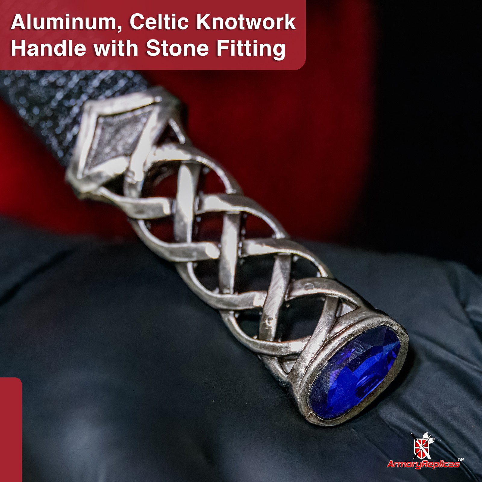 Scottish Celtic Twisted Steel Traditional Medieval Stone Sgain Dubh Dagger Knife