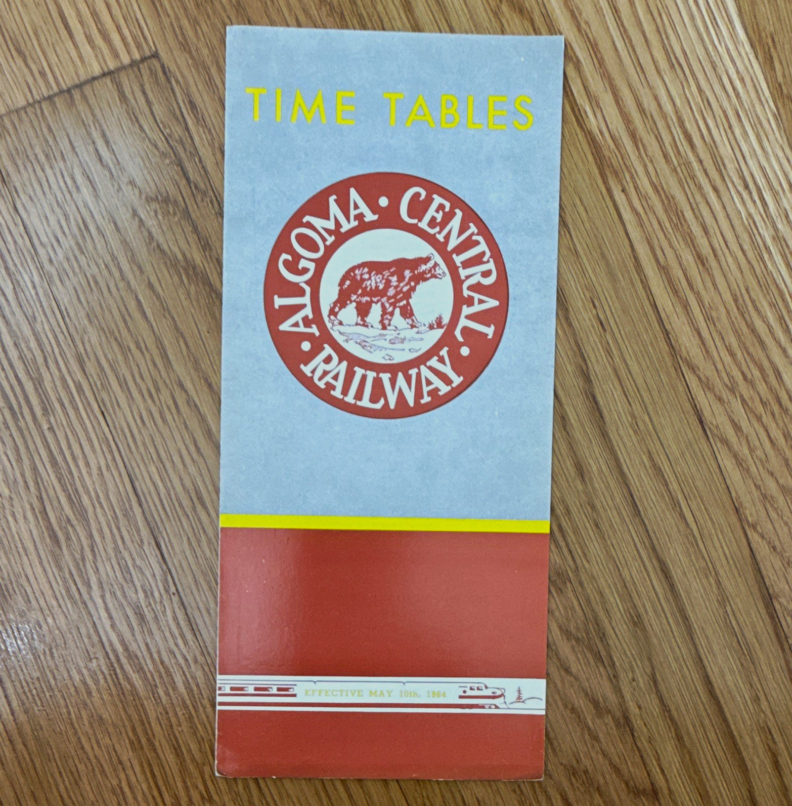ALGOMA CENTRAL RAILWAY PUBLIC TIMETABLE FOLDOUT BOOKLET W/ MAP MAY 10 1964 ALGOMA CENTRAL RAILWAY PUBLIC TIMETABLE FOLDOUT BOOKLET W/ MAP MAY 10 1964