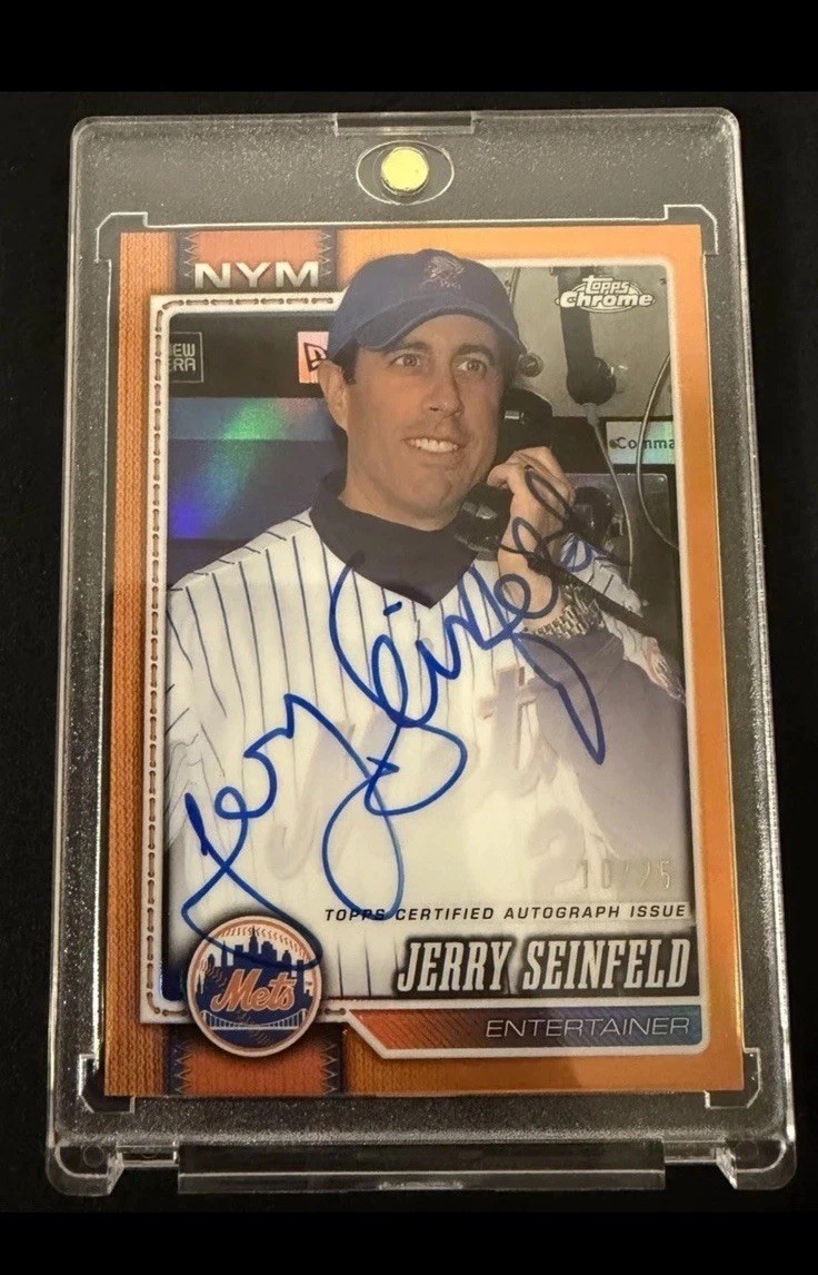 Topps 2026 Topps Chrome Jerry Seinfeld auto Autograph TCA-JS #10/25 Topps 2026 Topps Chrome Jerry Seinfeld auto Autograph TCA-JS #10/25