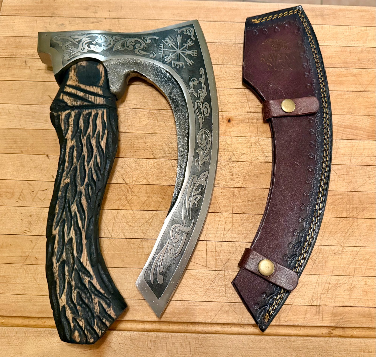 Handmade Viking Pizza Cutter Axe – Viking Design Handmade Viking Pizza Cutter Axe – Viking Design