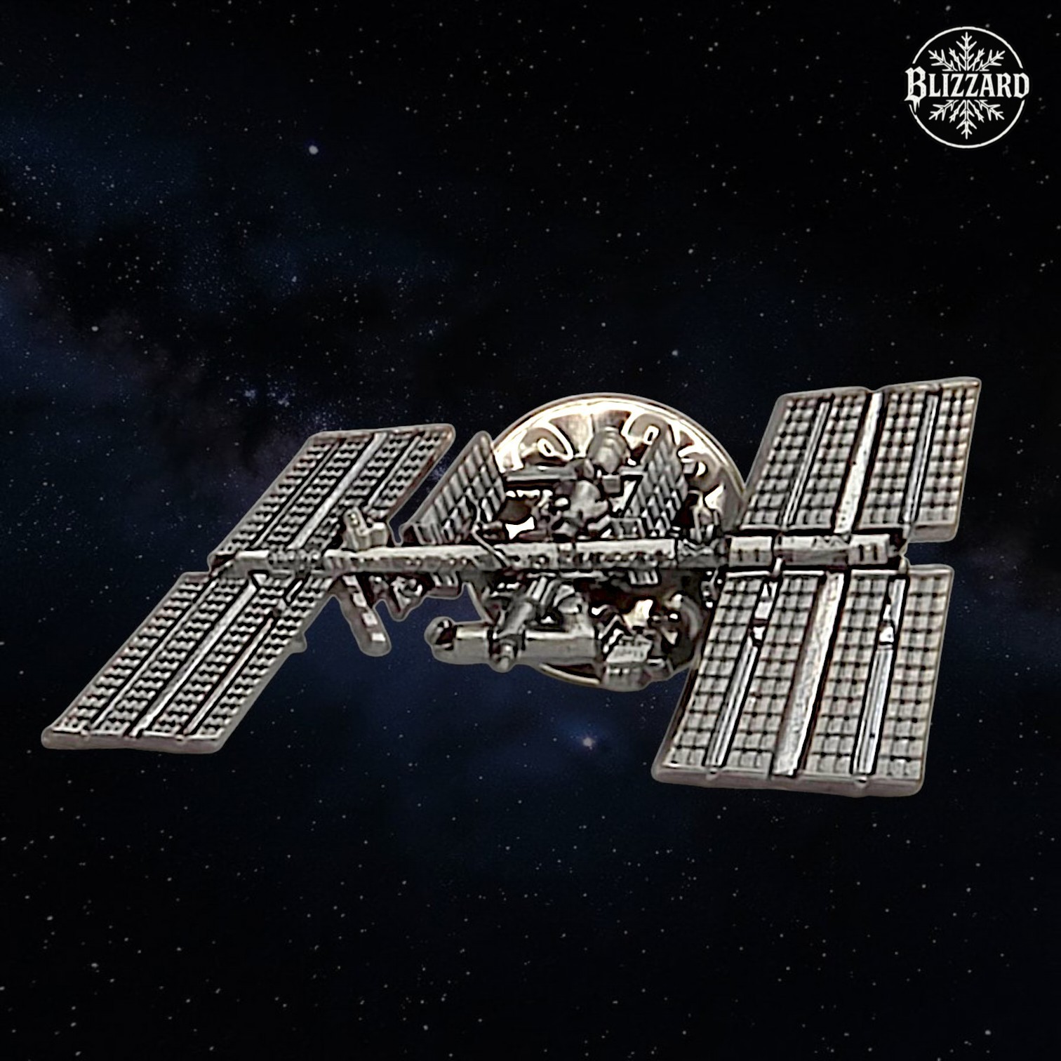 NASA International Space Station ISS Official Edition Silver Tone Lapel Pin NASA International Space Station ISS Official Edition Silver Tone Lapel Pin