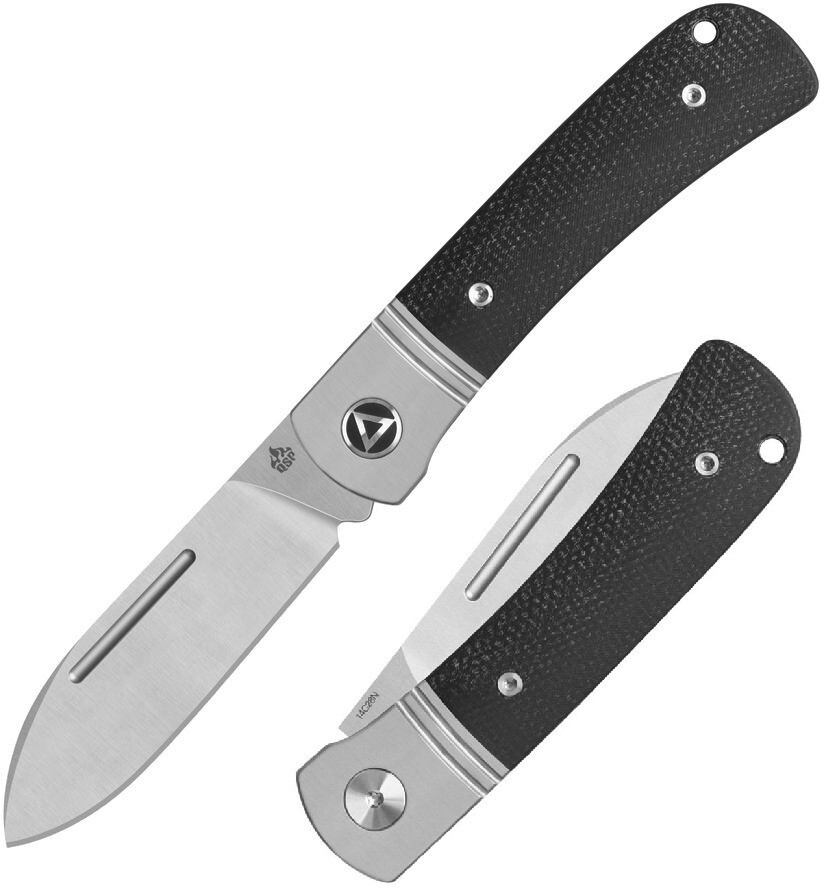 QSP Knife Hedgehog Folding Knife 2.75" 14C28N Sandvik Steel Blade Micarta Handle QSP Knife Hedgehog Folding Knife 2.75" 14C28N Sandvik Steel Blade Micarta Handle