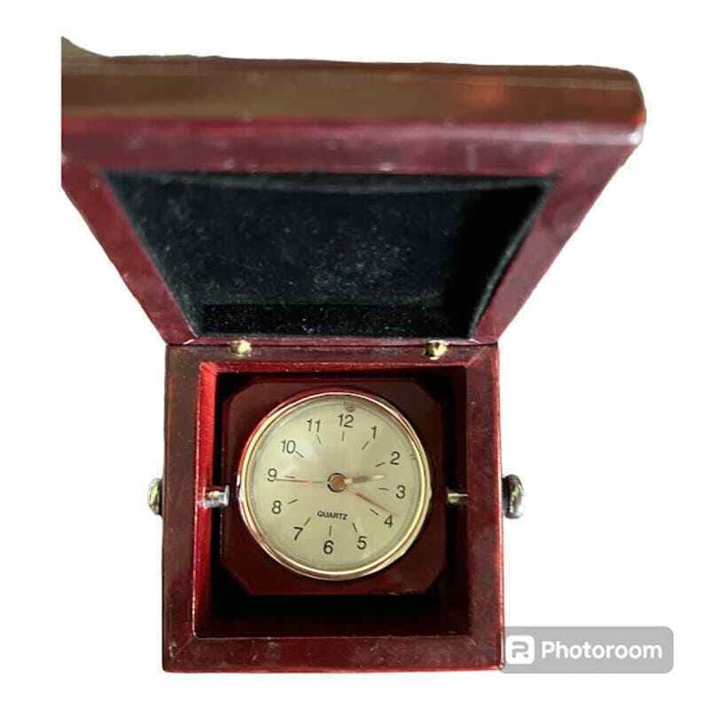 Aged Clock in a Wooden Box