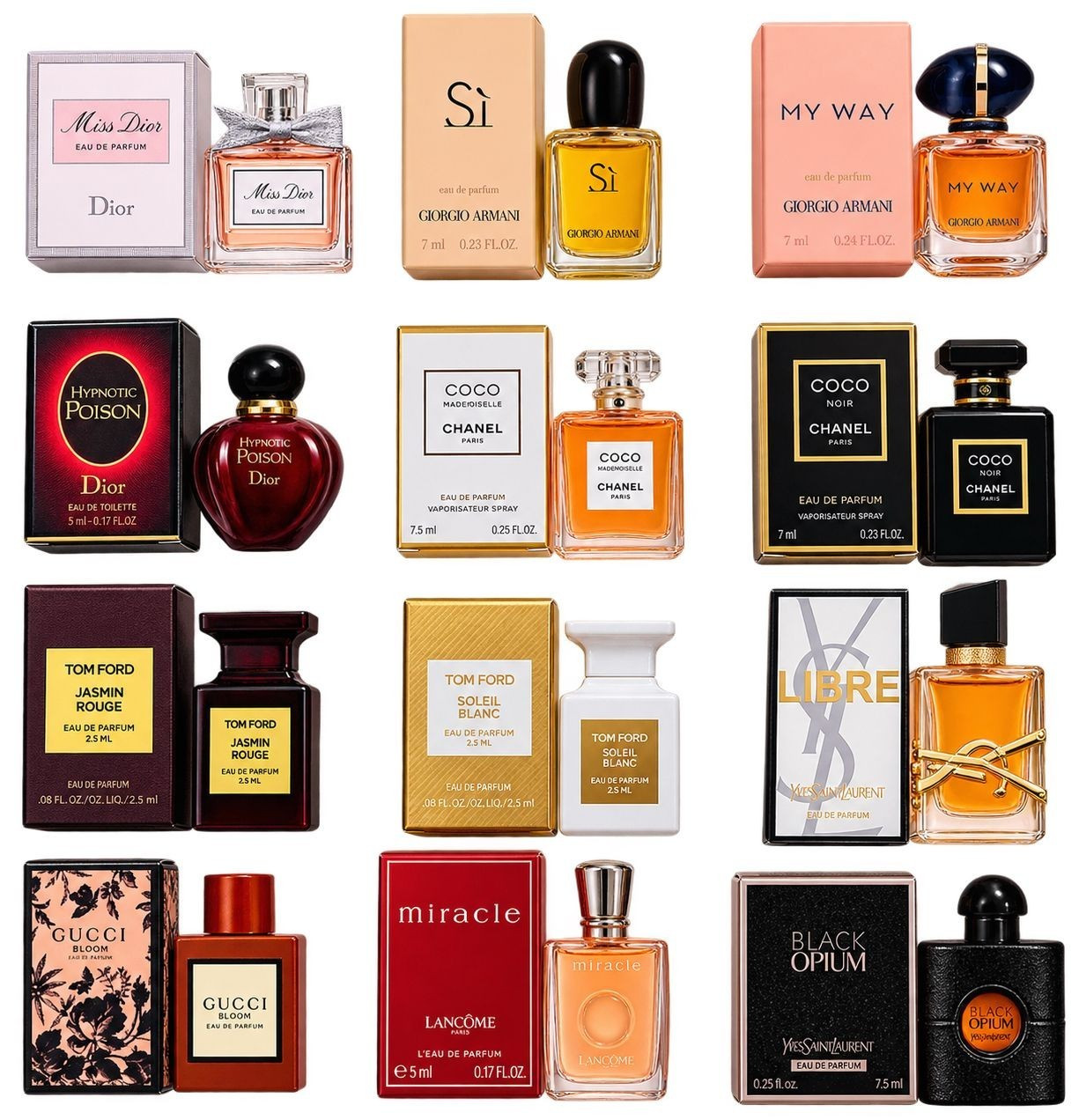 12 Mixed Brands Mini Perfumes Miniatures.....5ml, 7ml, 7.5ml 12 Mixed Brands Mini Perfumes Miniatures.....5ml, 7ml, 7.5ml
