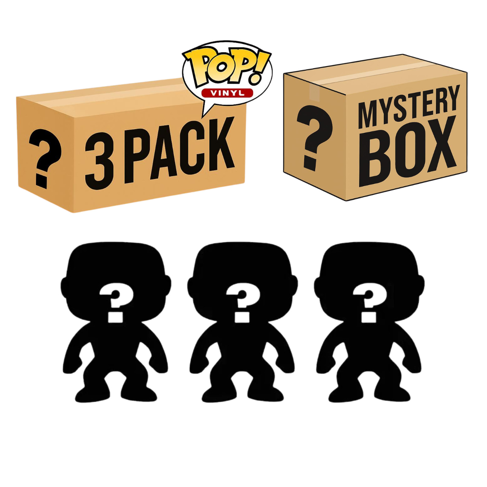 Random Funko POP Mystery 3 Pack New Condition Figure Gift No Duplicates Random Funko POP Mystery 3 Pack New Condition Figure Gift No Duplicates
