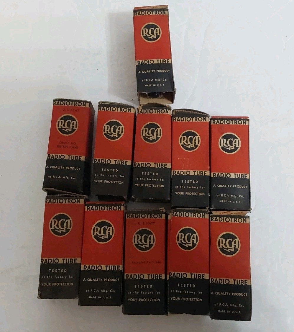 11 Vintage  R C A Radiotron Radio Tube. New In Original Box. 30313 Phila 43.