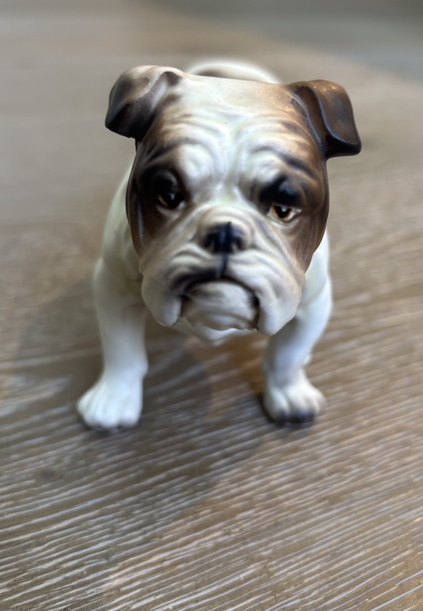 Vtg. Lefton English Bulldog Handpainted Porcelain Figurine W/Label H3679 Vtg. Lefton English Bulldog Handpainted Porcelain Figurine W/Label H3679