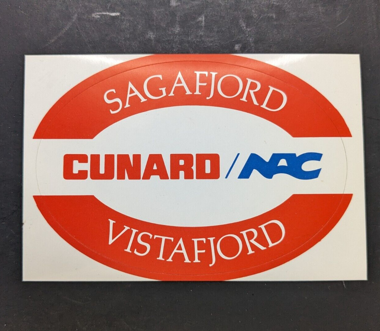 Vintage Cunard NAC Sagafjord  Vistafjord Sticker