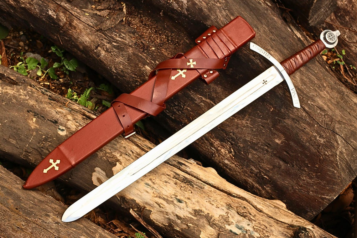 Faithkeeper Knights Templar Sword-Handmade Medieval Crusader Replica-Collectible Faithkeeper Knights Templar Sword-Handmade Medieval Crusader Replica-Collectible